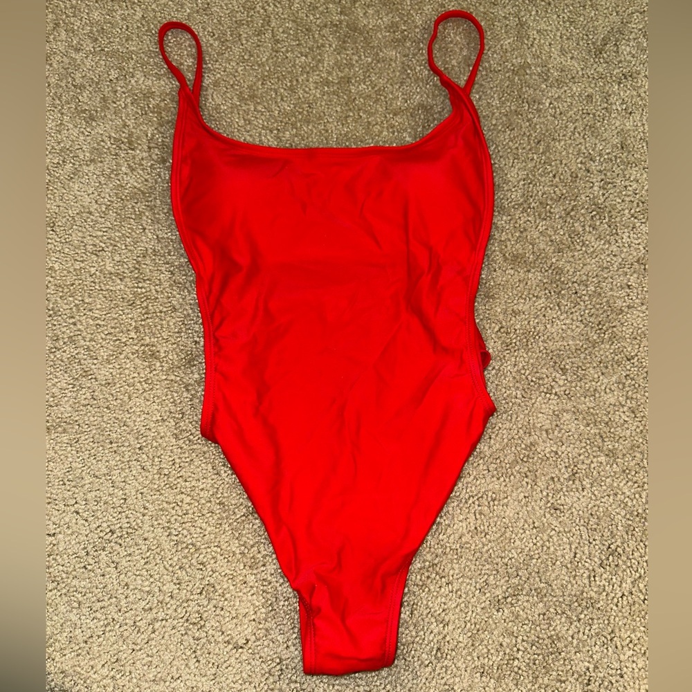 Red One Piece Swimsuit